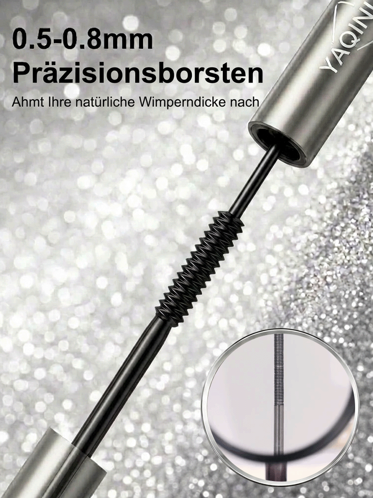 【Dermatest zertifiziert】Schweizer 3-in-1 Präzisions-Mascara✨Speziell für Schlupflider✨Vegan✨24h Wasserfest ohne Verklumpen.