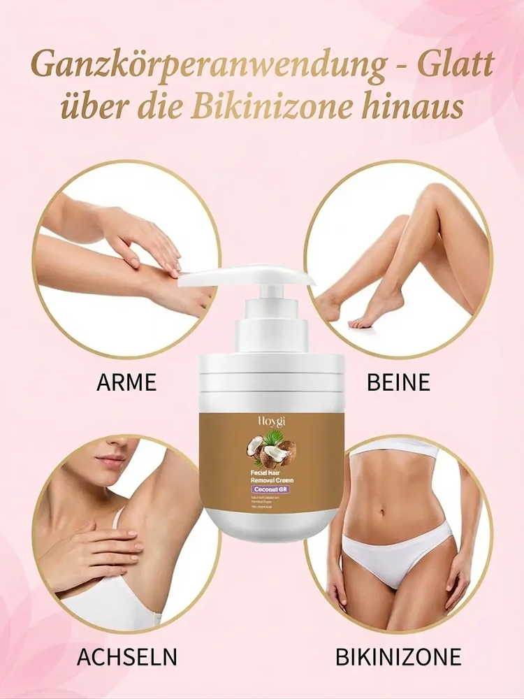 PremiumHaarentfernungs-Creme - 100 Prozent Schmerzfrei - 180 Tage glatte Haut -Made in Germany 🌸