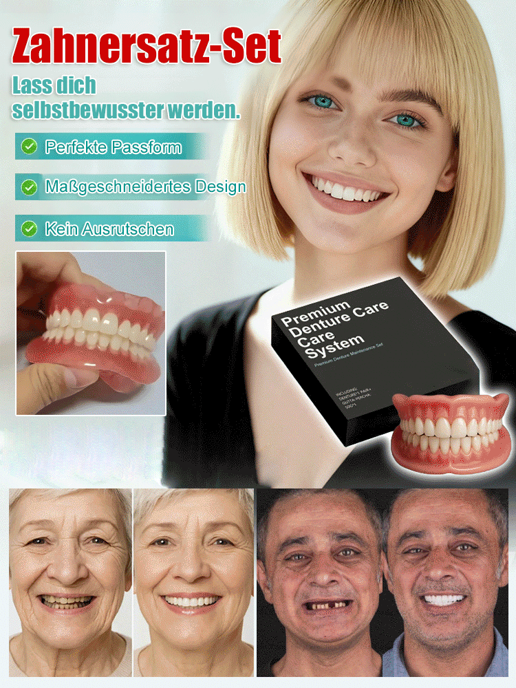 【Revolution der Zahnpflege】Sofort-Gebiss-Set | Medizinisch zertifiziert | Ohne Zahnarzt-Termin | 10-fache Geld-zurück-Garantie ✨