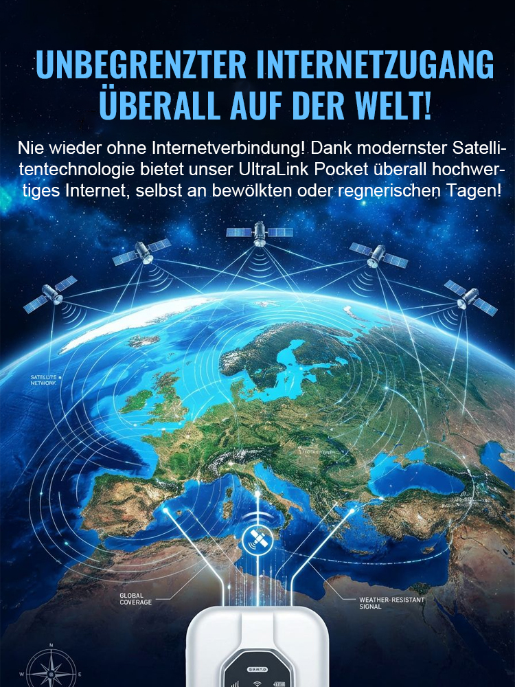 AI Smart Satelliten-Terminal 🛰️ Weltweites Highspeed-WLAN ohne Vertrag | Keine SIM nötig | Lebenslang gratis surfen 🌐