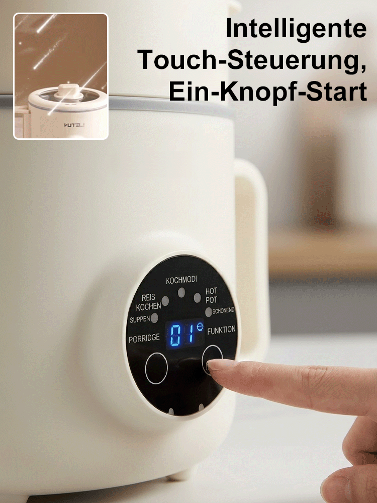 Premium 4-in-1 Emaille-Titan Multifunktionskocher (Faltbar) - Low-Carb Reiskocher mit Zucker-Filter - 100% Giftfrei kratzfest 🍲