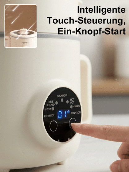 Premium 4-in-1 Emaille-Titan Multifunktionskocher (Faltbar) - Low-Carb Reiskocher mit Zucker-Filter - 100% Giftfrei kratzfest 🍲