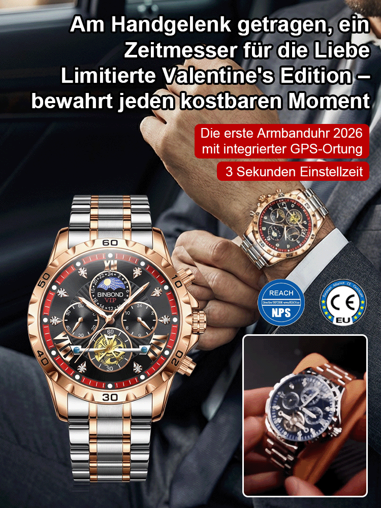 Luxus Tourbillon Jubiläumsedition | 18K Roségold | Schweizer Funktechnologie | Weltweit auf 200 Stück limitiert ⌚
