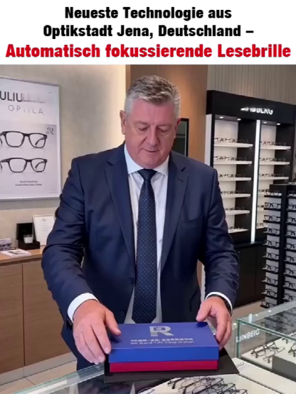 Original Jena Optik: Smarte 3-in-1 Autofokus-Gleitsichtbrille aus Titan (0 bis +6.0 Dioptrien ohne Sehtest).