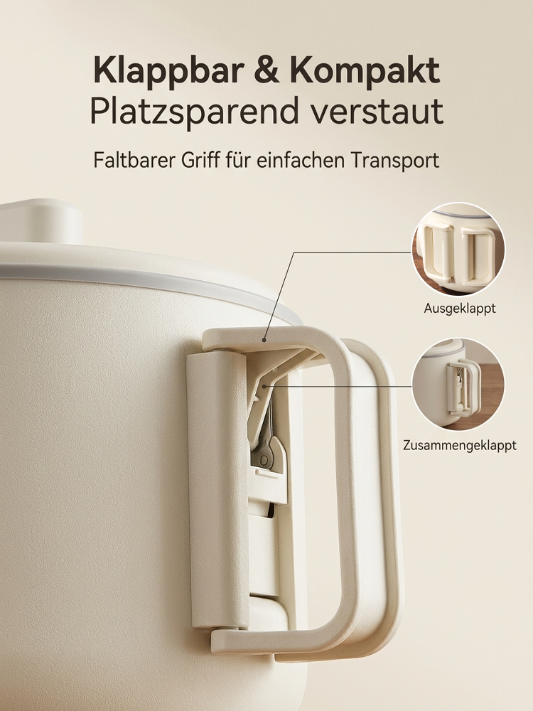 Premium 4-in-1 Emaille-Titan Multifunktionskocher (Faltbar) - Low-Carb Reiskocher mit Zucker-Filter - 100% Giftfrei kratzfest 🍲