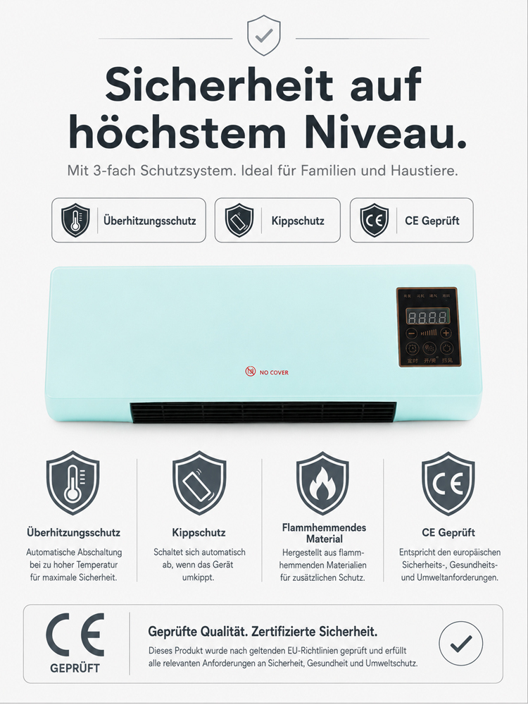 Deutsch: 4-in-1 Raum-Mikroklima-System | Fraunhofer Co-Entwicklung | 25dB Silent-Tech & TÜV-Zertifiziert ❄️