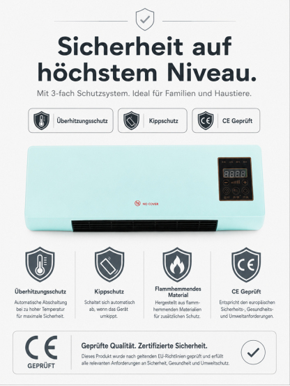 Deutsch: 4-in-1 Raum-Mikroklima-System | Fraunhofer Co-Entwicklung | 25dB Silent-Tech & TÜV-Zertifiziert ❄️
