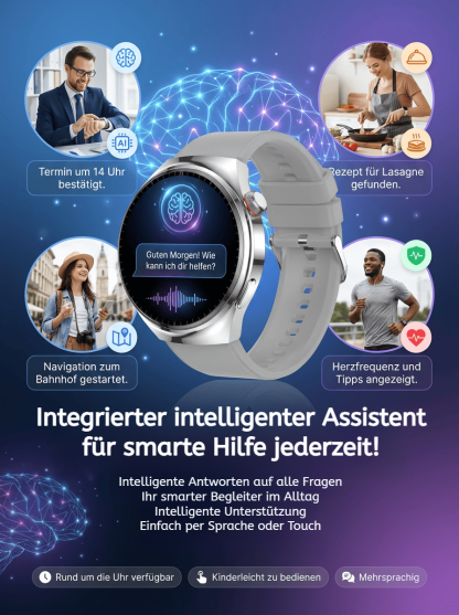 【Von Ärzten empfohlen】Die neueste Generation der Smart-Health-Watch！Messungen lebenslang kostenlos!🔥Online-Launch: 90 % Rabatt & Gratis Versand – Nur für die ersten 100 Besteller！