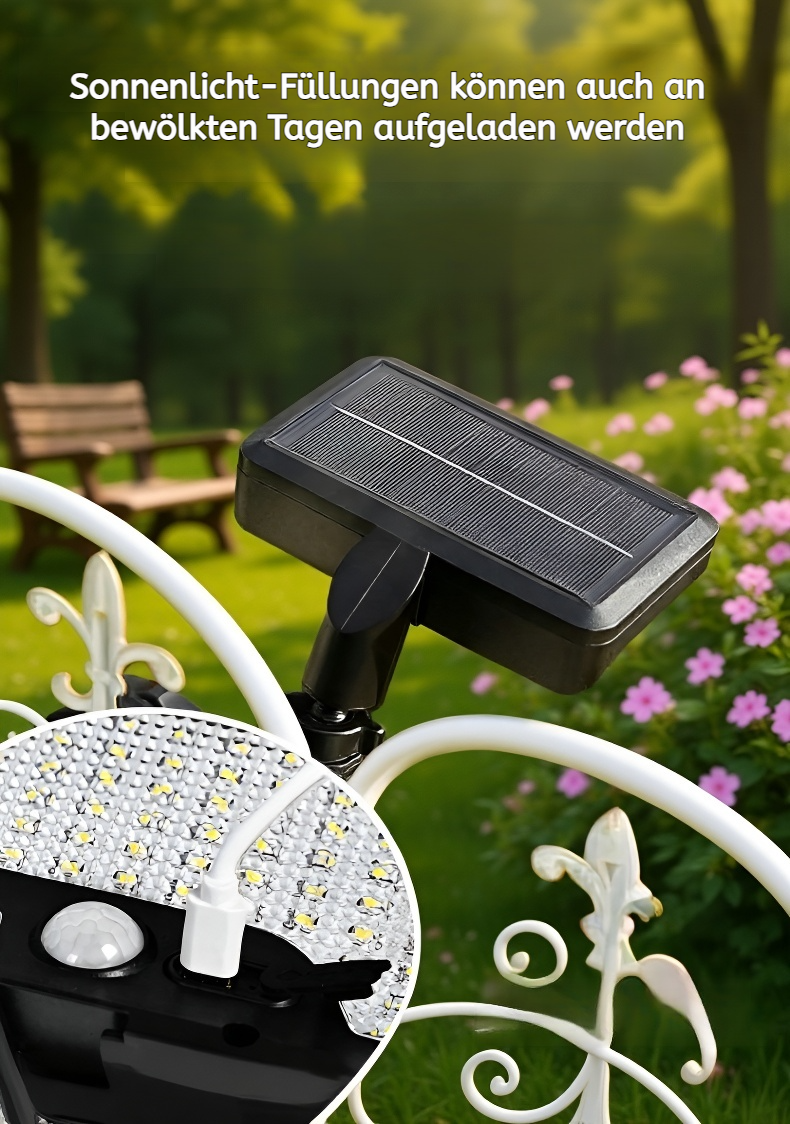 Wetterfeste LED Solarleuchte für den Garten