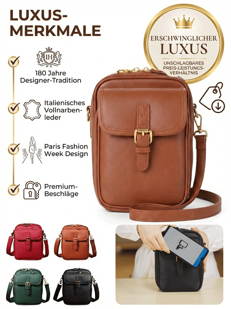 Premium Designer-Ledertasche – 180 Jahre Tradition, Italienisches Vollnarbenleder, Erschwinglicher Luxus.