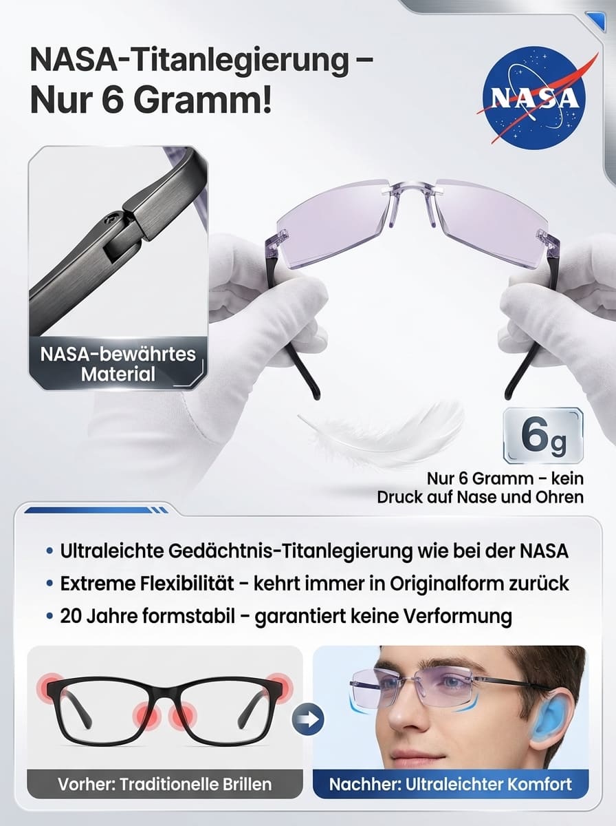 【Deutsche Technologie】 Intelligente Auto-Zoom Brille (-7 bis +7 Dioptrien) – Nie wieder Brille wechseln 👓【Nur noch 2 Std.】 1+1 GRATIS!⏳🎁