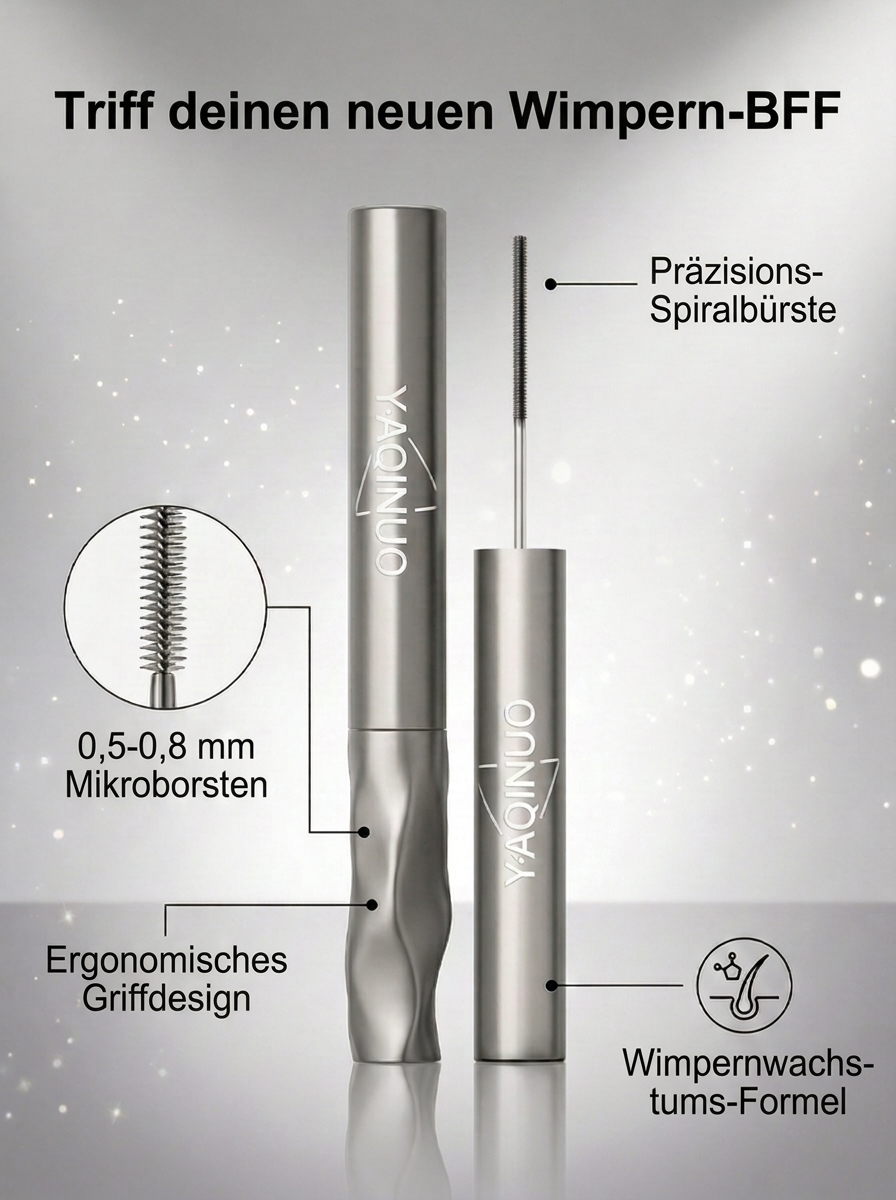 【Dermatest zertifiziert】Schweizer 3-in-1 Präzisions-Mascara✨Speziell für Schlupflider✨Vegan✨24h Wasserfest ohne Verklumpen.