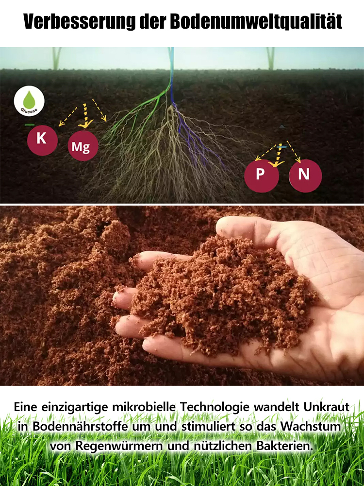 Bio-Unkrautvernichter - 3 Min. Sofortwirkung - 5 Jahre unkrautfrei - Glyphosatfrei🌱🛡️