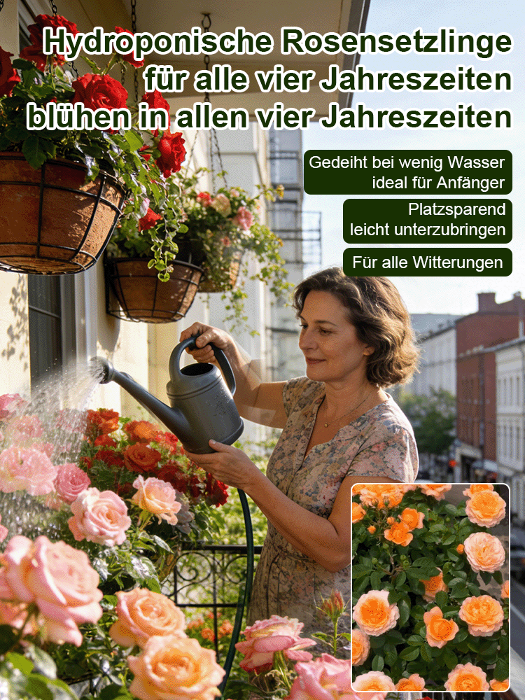 【Limitierter Online-Sale】【100 % Überlebensrate】Hydroponische „Königin der Rosen“ | Ohne Erde kultivierbar | 200 Tage Blütenpracht ✨