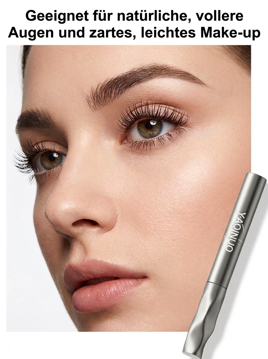 【Dermatest zertifiziert】Schweizer 3-in-1 Präzisions-Mascara✨Speziell für Schlupflider✨Vegan✨24h Wasserfest ohne Verklumpen.