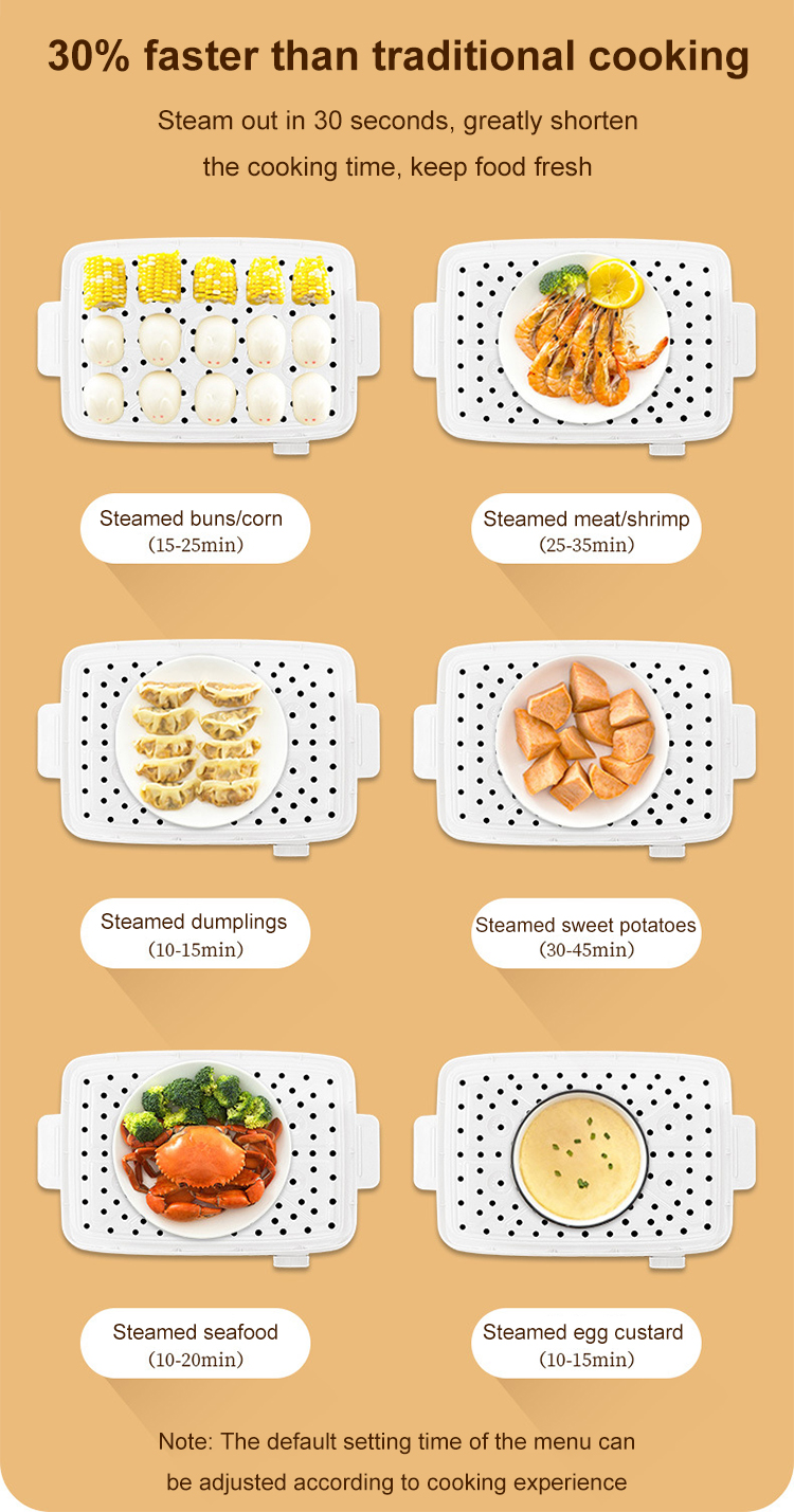 versatile smart steamer cooking seafood and rice