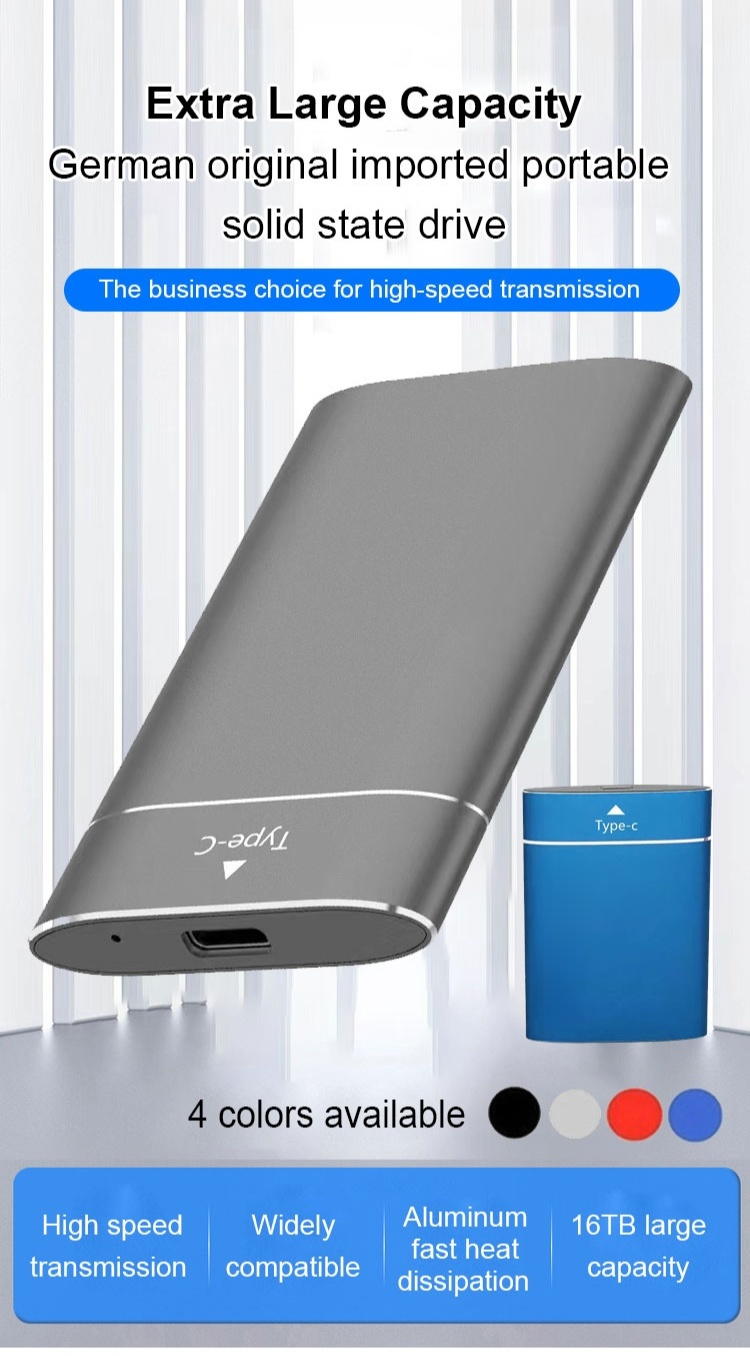 Compact solid state drive for on-the-go storage