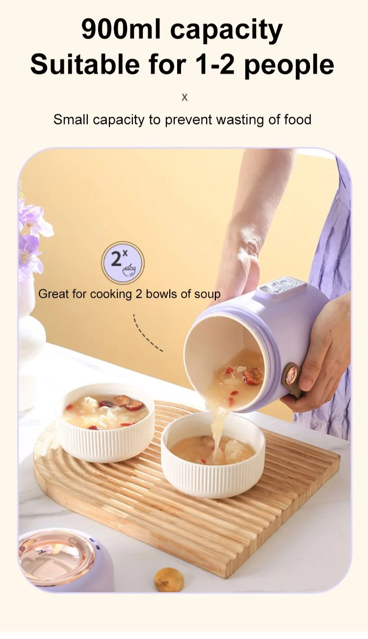 Compact and lightweight stewing cup for travel