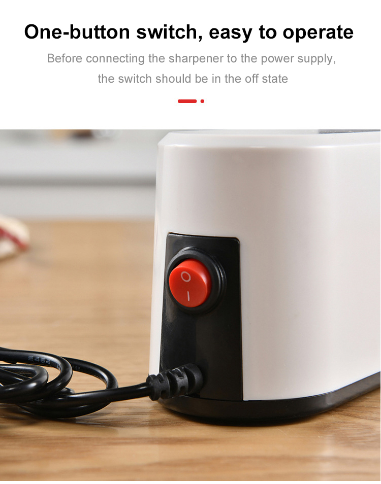 Quick Edge Electric Knife Sharpener with safety features