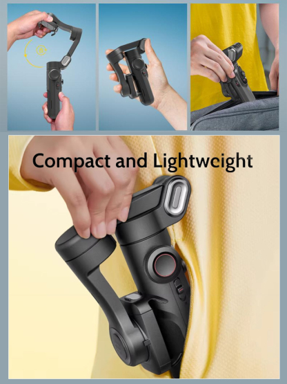 [Intelligent anti-shake face tracking] Folding three-axis handheld gimbal