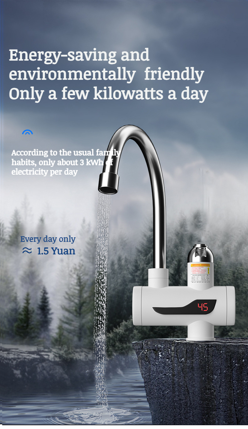 Energy-efficient small kitchen electric water tap