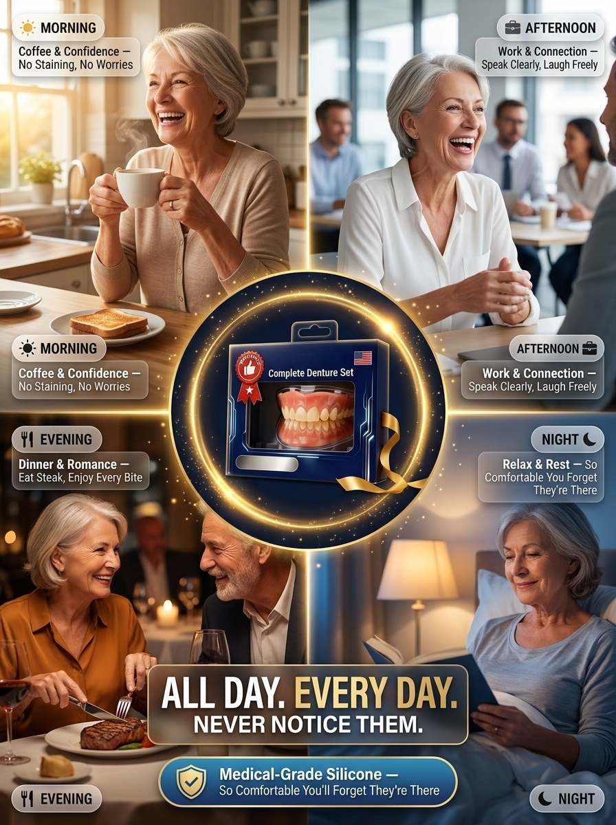 【💯Awarded the highest food-grade safety certification!💯】🔥High-quality denture set🔥👍Buy one get one free, 98.9% positive reviews, 99% repurchase rate!👍