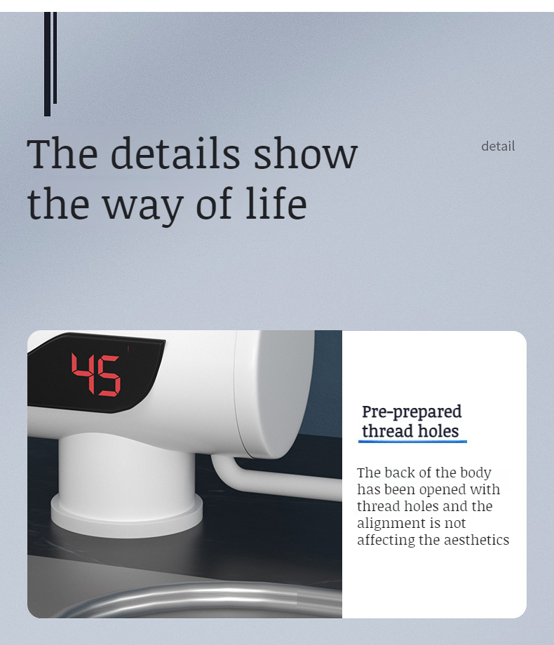 Sleek and compact kitchen electric faucet