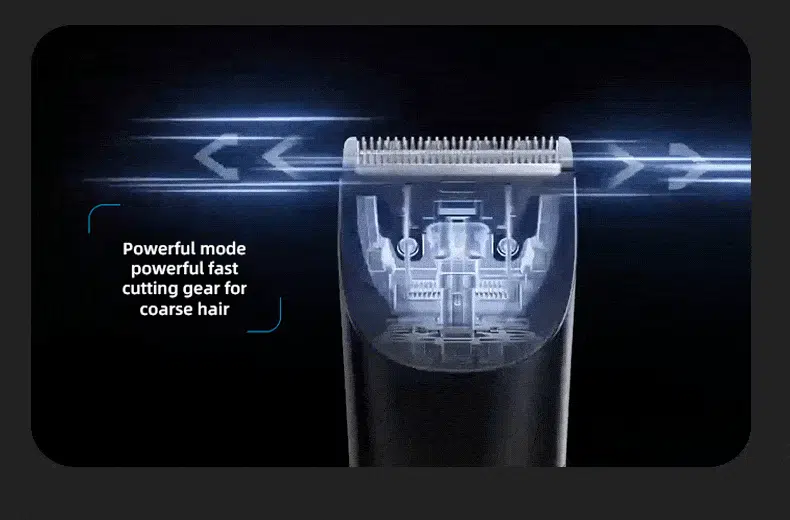 Quiet motor hair clipper in use