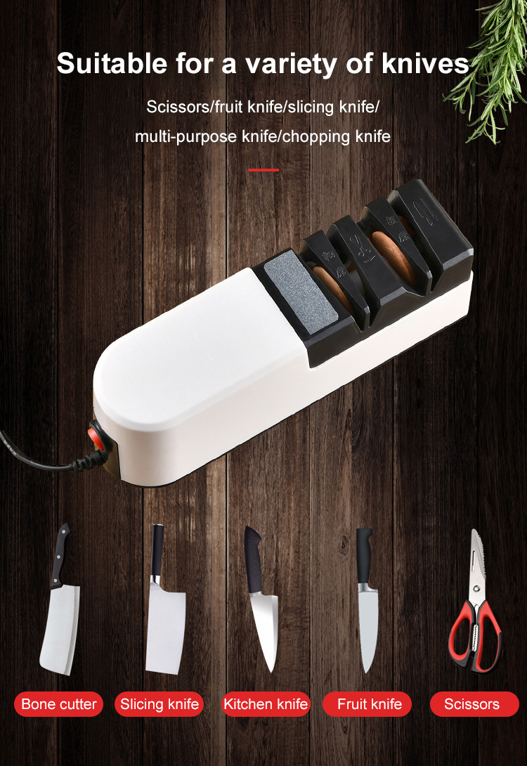 Using Quick Edge Electric Knife Sharpener for chef's knife