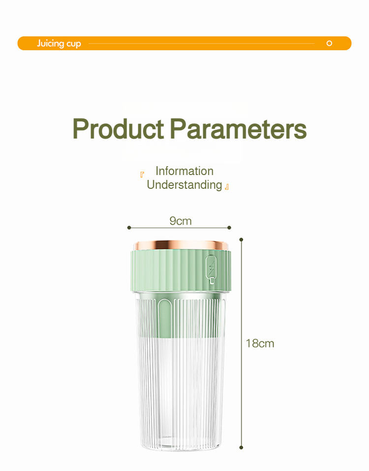 Easy to clean mini juicer cup with detachable parts
