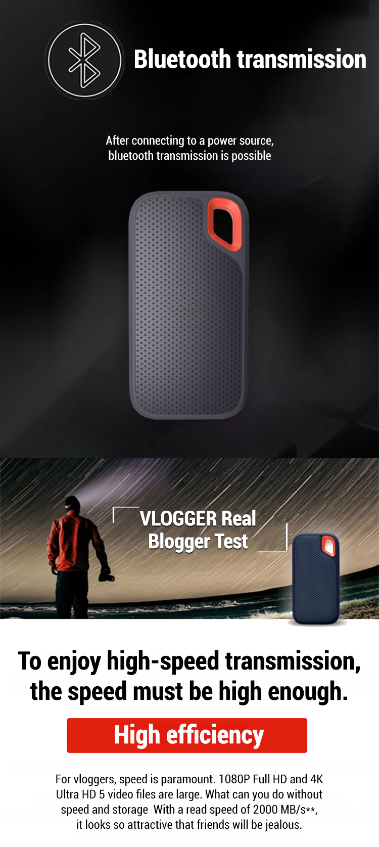 Slim and portable 32TB external hard drive