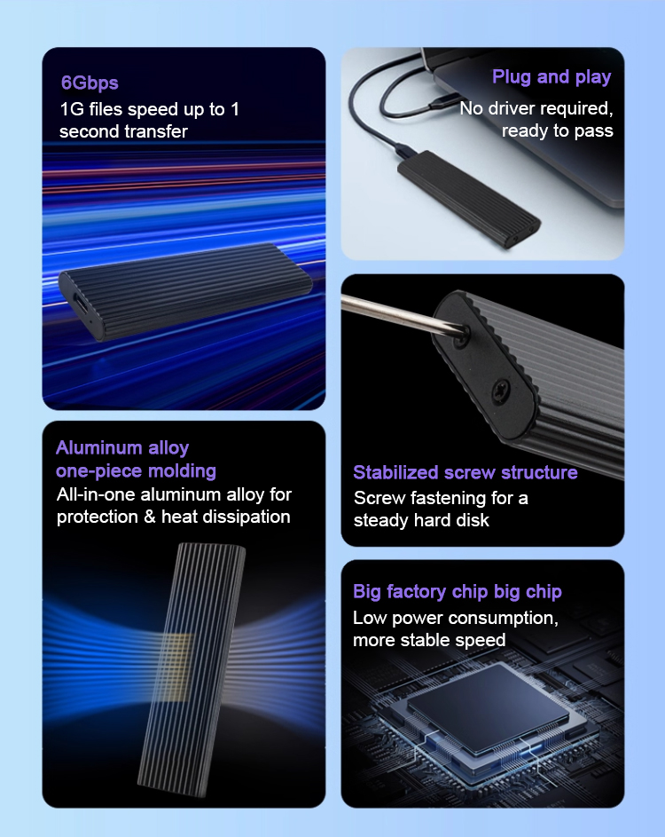 Professional external SSD storage for data backup