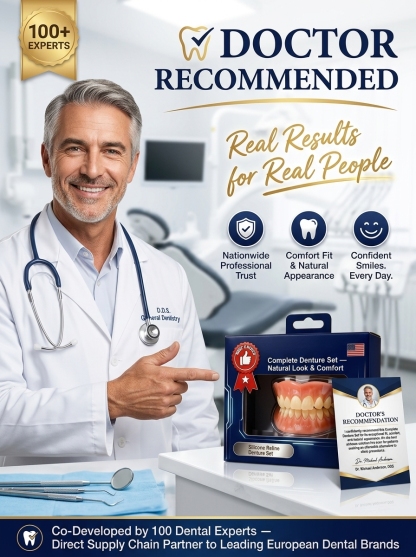 【💯Awarded the highest food-grade safety certification!💯】🔥High-quality denture set🔥👍Buy one get one free, 98.9% positive reviews, 99% repurchase rate!👍