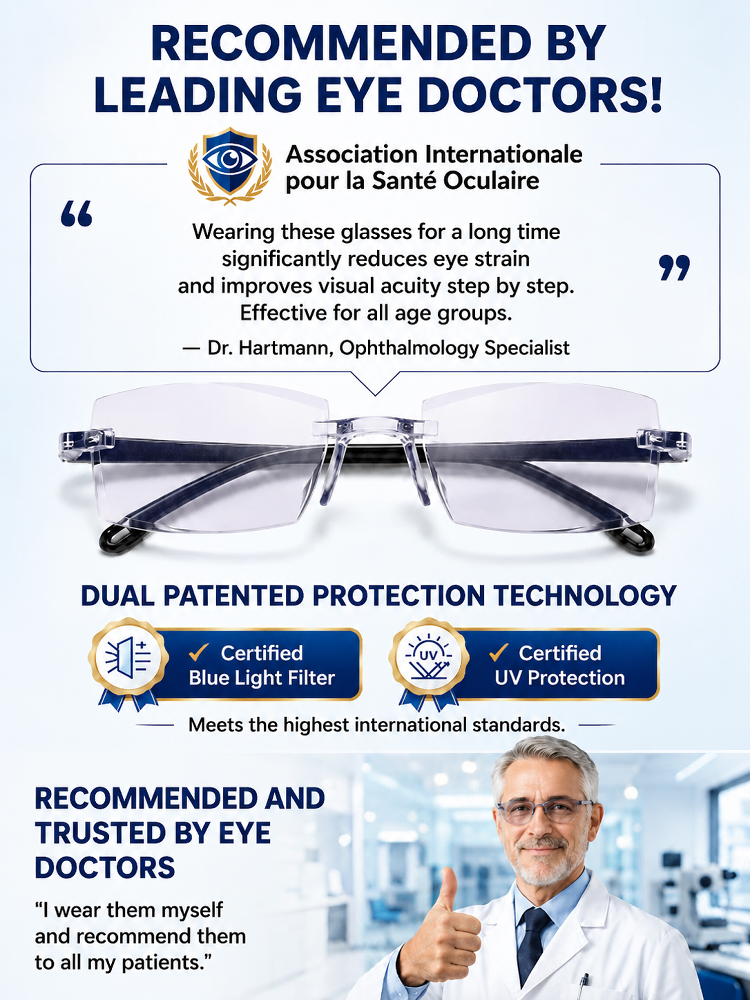 0.01s Auto-Focus Progressive Glasses +1.00~+7.00D Stepless for Reading & Driving