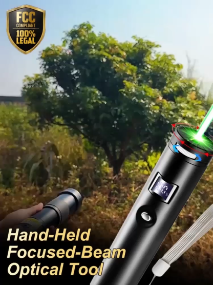 Military-Grade Tactical Red/Green Laser | Ignites at 1000℃, remotely removes foreign objects. Illumination distance up to 1000 yards!
