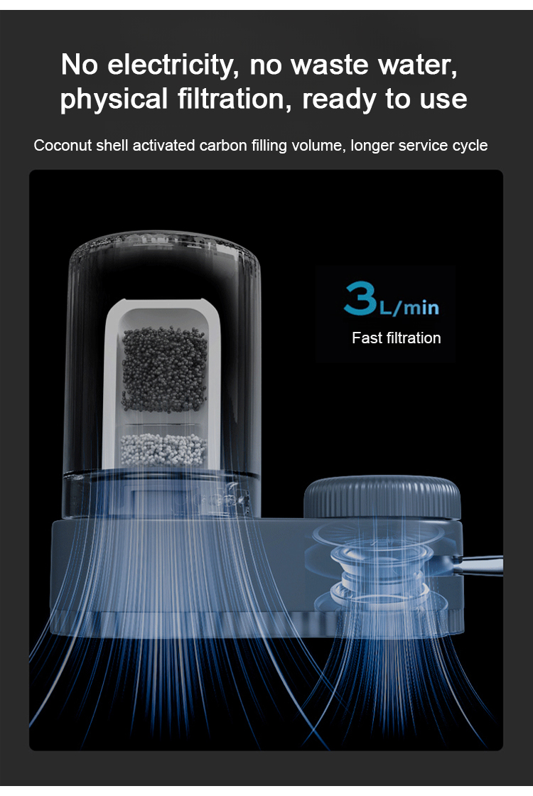 Hands cleaning washable filter under running water