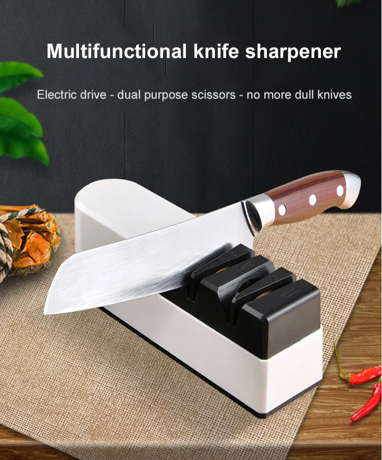 Quick Edge Electric Knife Sharpener on kitchen counter