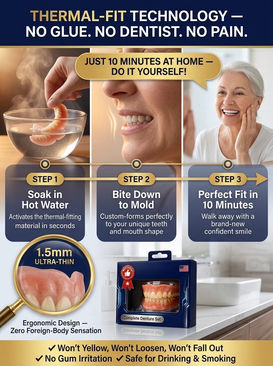 【💯Awarded the highest food-grade safety certification!💯】🔥High-quality denture set🔥👍Buy one get one free, 98.9% positive reviews, 99% repurchase rate!👍
