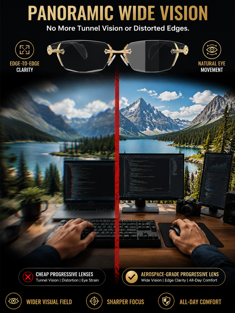 【German Tech & Diamond-Cut Luxury】💎 3-in-1 Autofocus Reading Glasses (Photochromic) 👓 Buy 1 Get 1 FREE, Anti-Blue Light, 20-Year Durability!