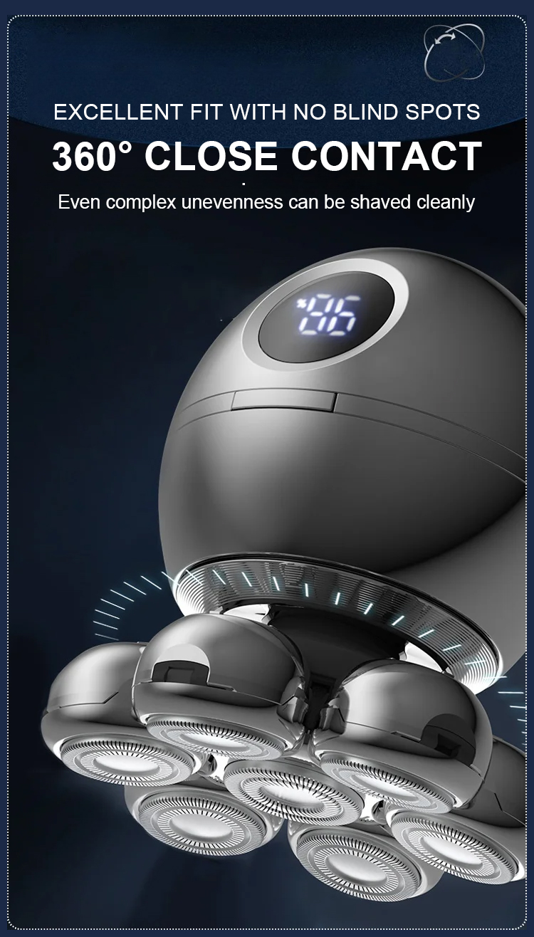 Smooth and comfortable shave with 7-head electric shaver