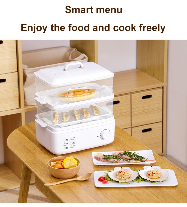 easy-to-clean 3-tier steamer pot design