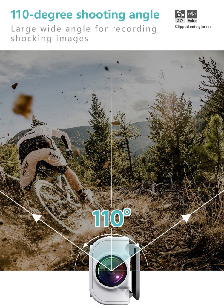 Lightweight ergonomic design of wireless camera glasses