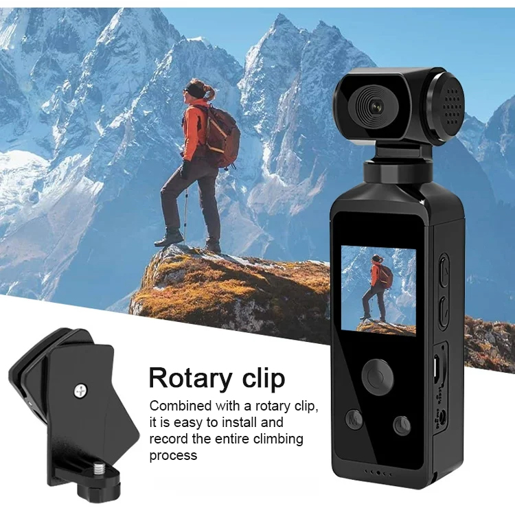 User holding 270 degree rotation camera outdoors