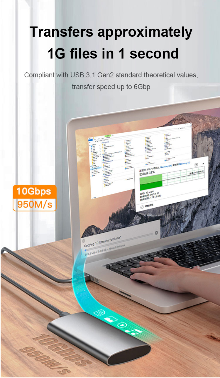 Lightweight mobile SSD for travel