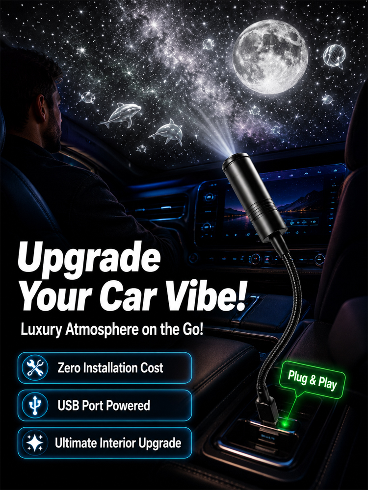 Comauo Ocean & Galaxy Projector: Ultra-HD Sphere Tech, Turns Your Room & Car Into an Aquarium in 1s.