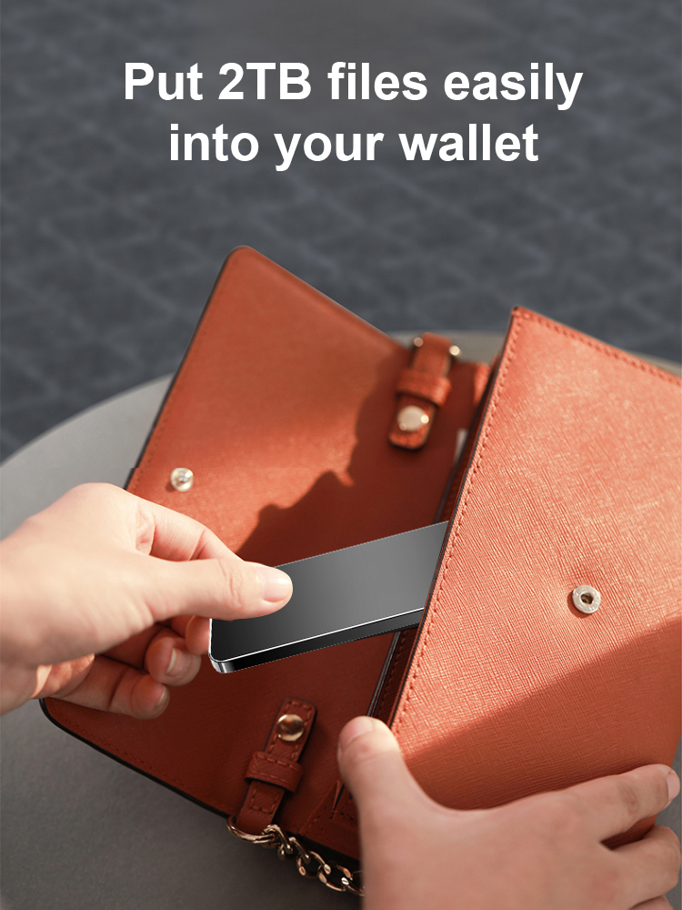 Palm-sized Portable SSD with Large Storage and Password Setting