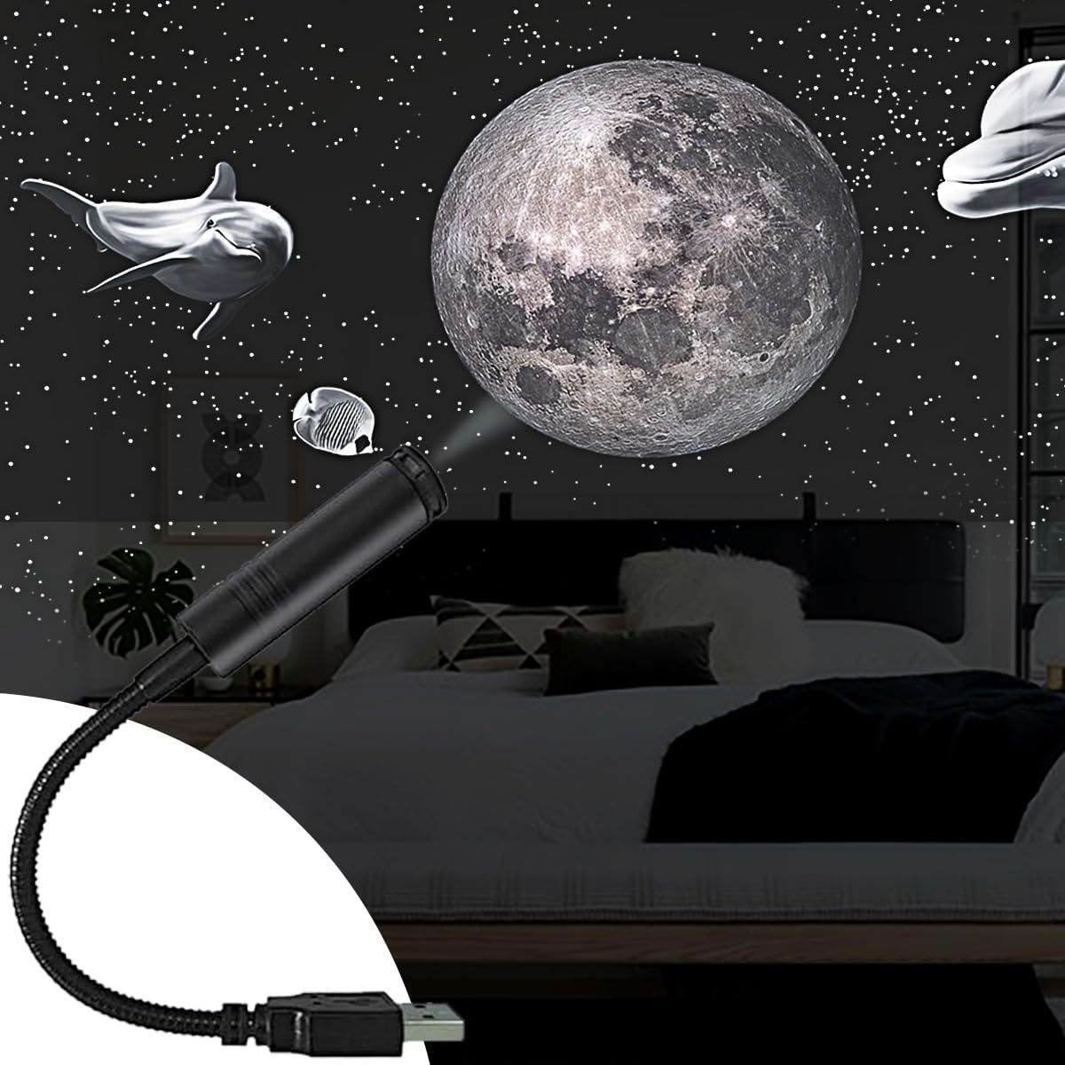 Comauo Ocean & Galaxy Projector: Ultra-HD Sphere Tech, Turns Your Room & Car Into an Aquarium in 1s.