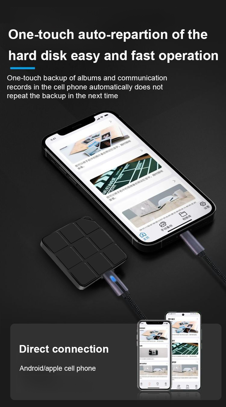 Close-up of USB-C port on 2000MBs external SSD