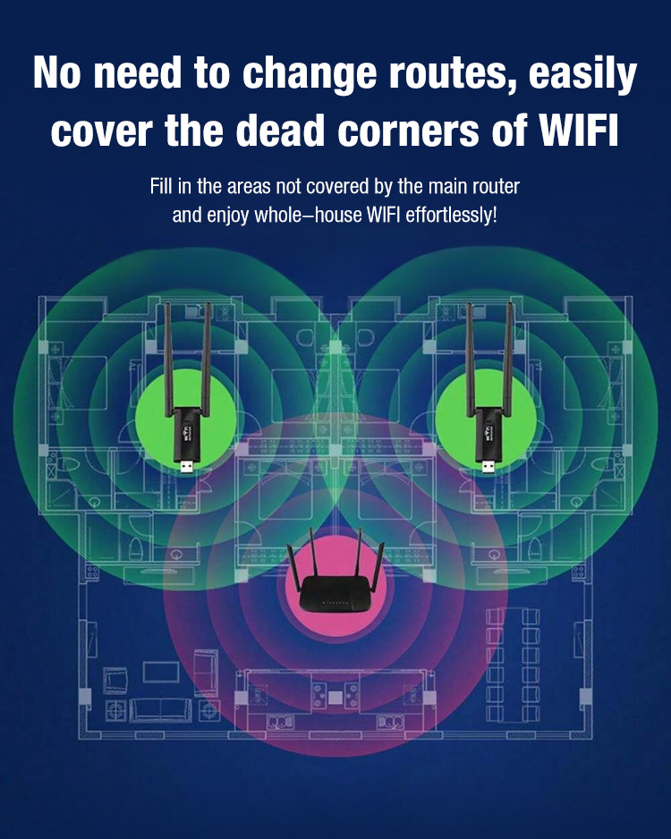 HFH WiFi Range Extender in modern living room