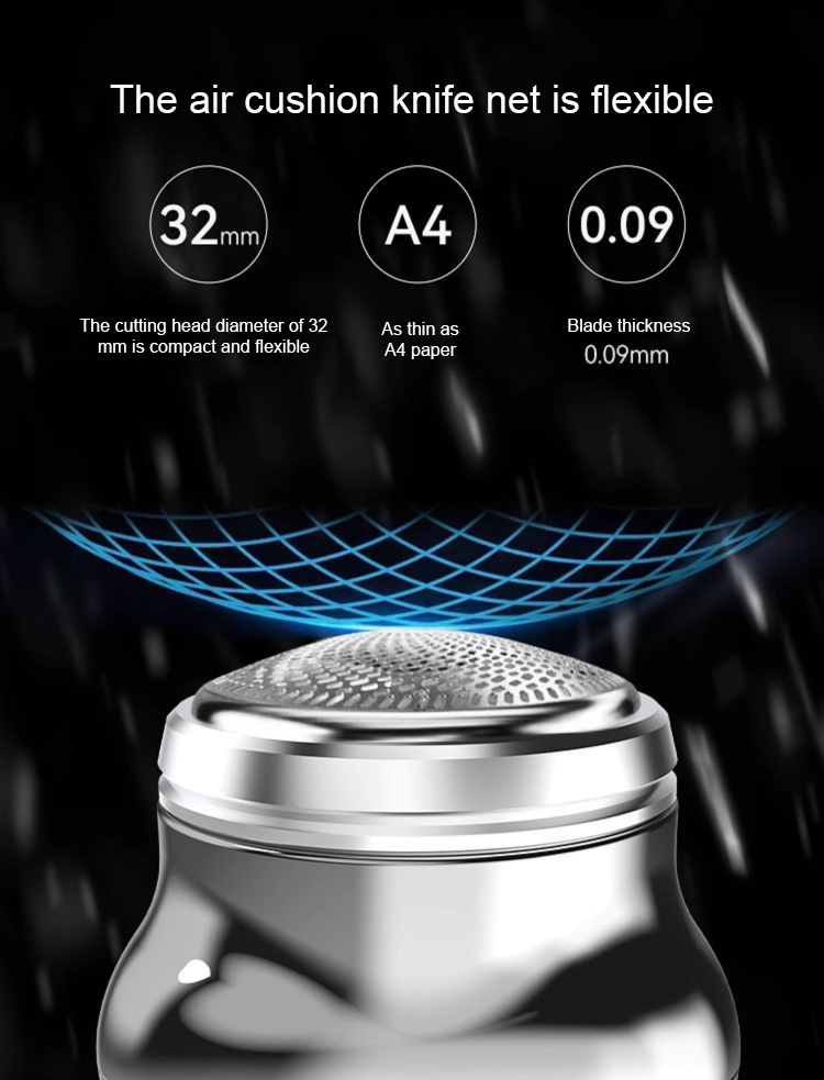 Travel-friendly electric shaver in luggage